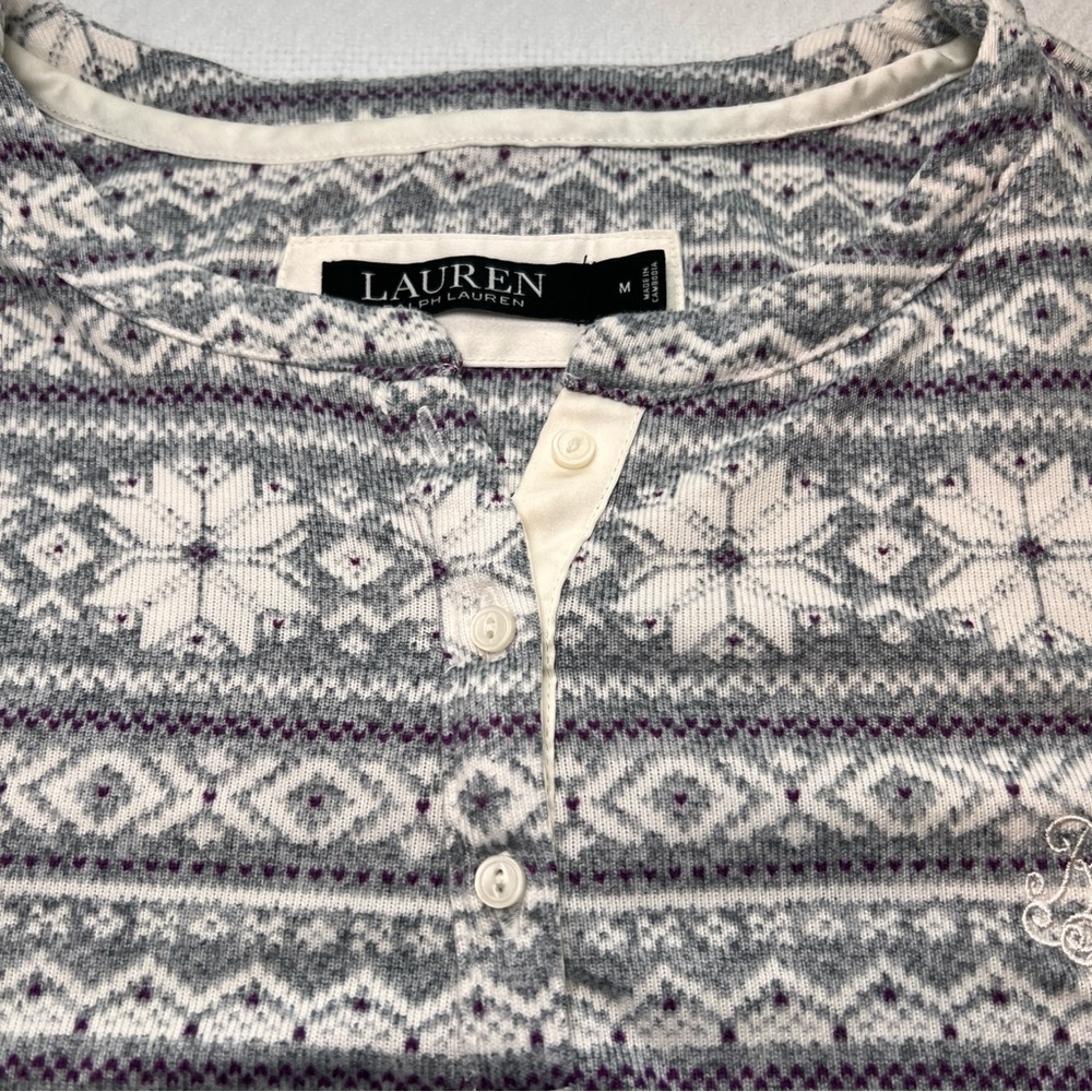 RALPH LAUREN Pajama Set Jersey Knit & Jogger Size Medium - Picture 5 of 15